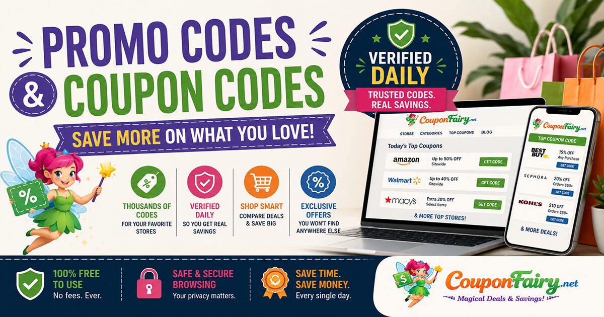 Promo Codes & Coupon Codes — Verified Daily | CouponFairy